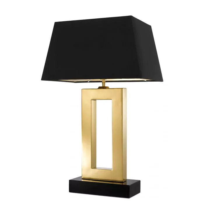Eichholtz Arlington Table Lamp in Gold Finish with Black Shade