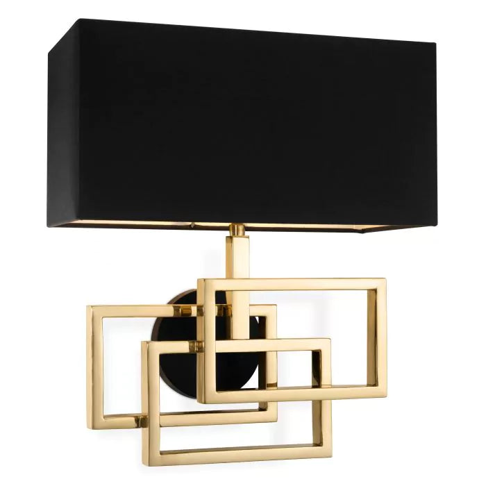 Eichholtz Windolf Wall Lamp in Polished Brass with Shade