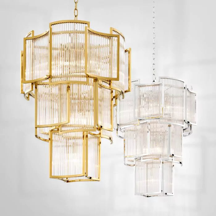 Eichholtz Jet Set Chandelier in Gold Finish