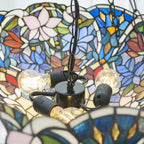 Interiors 1900 Sullivan 3 Light Inverted Tiffany Pendant Light in Satin Black