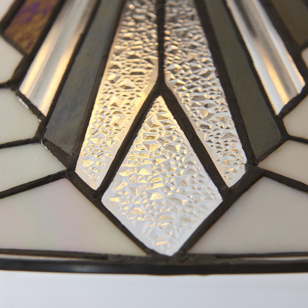 Interiors 1900 Astoria 3 Light Tiffany Pendant Light in Satin Black