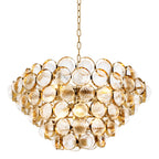 Eichholtz Opera Chandelier in Gold Finish with Glass