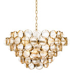 Eichholtz Opera Chandelier in Gold Finish with Glass