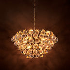 Eichholtz Opera Chandelier in Gold Finish with Glass