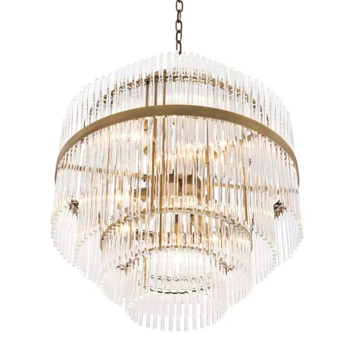 Eichholtz East Chandelier in Antique Brass Finish