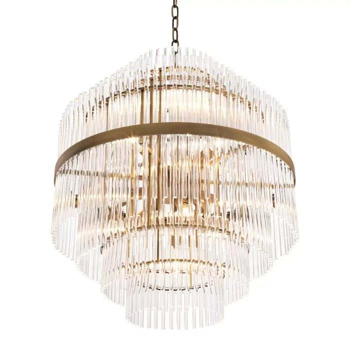 Eichholtz East Chandelier in Antique Brass Finish