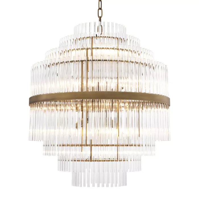 Eichholtz East Chandelier in Antique Brass Finish