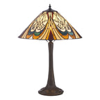 Interiors 1900 Hector Tiffany Table Lamp in Satin Black