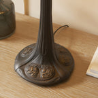 Interiors 1900 Hector Tiffany Table Lamp in Satin Black