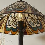 Interiors 1900 Hector Tiffany Table Lamp in Satin Black