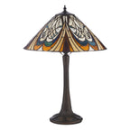 Interiors 1900 Hector Tiffany Table Lamp in Satin Black