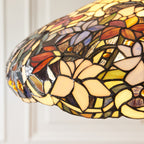 Interiors 1900 Sullivan Large 3 Light Tiffany Pendant Light in Satin Black