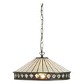 Interiors 1900 Fargo Medium Tiffany Pendant Light in Satin Black
