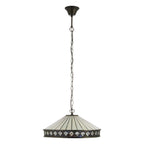 Interiors 1900 Fargo Medium Tiffany Pendant Light in Satin Black