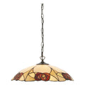 Interiors 1900 Ingram Large Tiffany Pendant Light in Satin Black