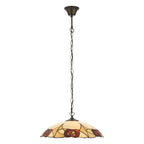 Interiors 1900 Ingram Large Tiffany Pendant Light in Satin Black