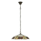 Interiors 1900 Ingram Large Tiffany Pendant Light in Satin Black