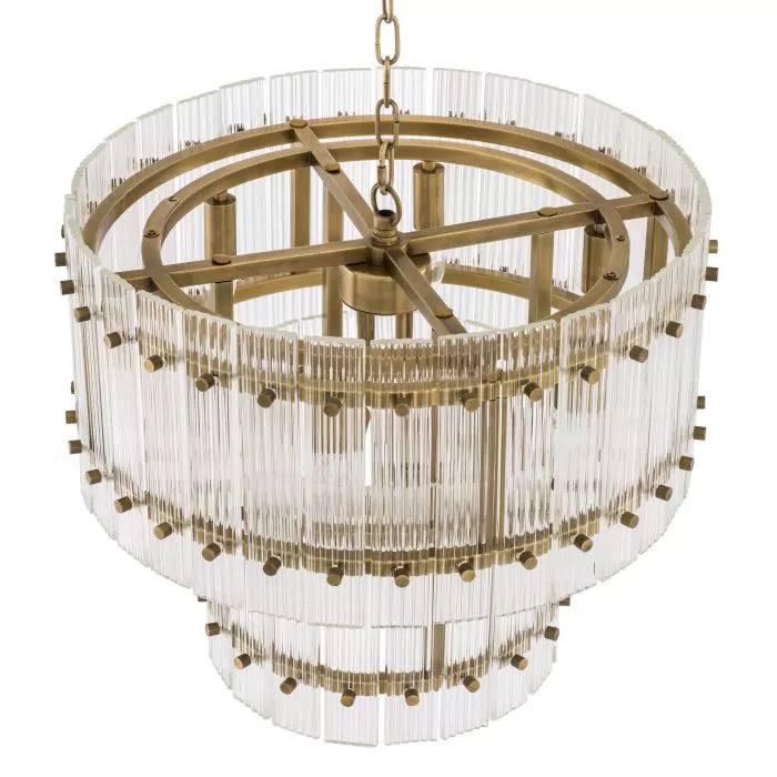 Eichholtz Ruby Small Chandelier in Antique Brass Finish