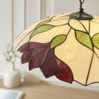 Interiors 1900 Botanica Large Tiffany Pendant Light in Satin Black