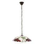 Interiors 1900 Botanica Large Tiffany Pendant Light in Satin Black