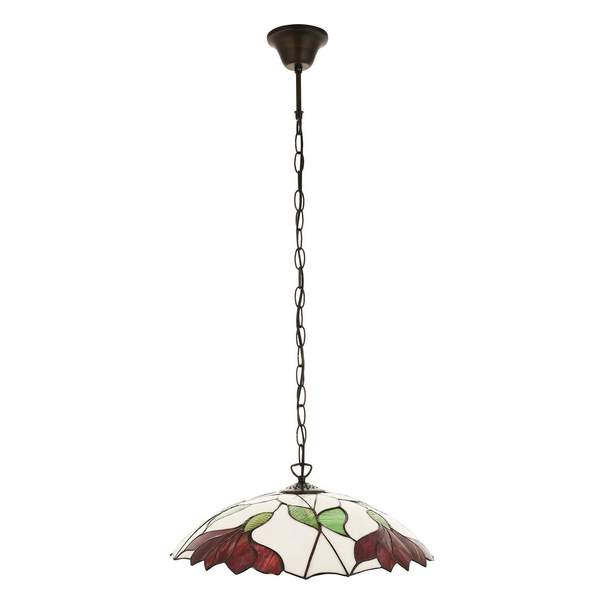 Interiors 1900 Botanica Large Tiffany Pendant Light in Satin Black