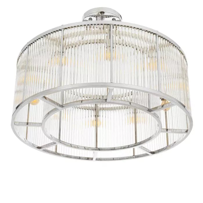 Eichholtz Bernardi Large Ceiling Light in Nickel Finish