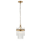 Marietta Pendant in Antique Brass with Clear Glass