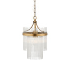 Marietta Pendant in Antique Brass with Clear Glass