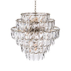 Eichholtz Amazone Large Crystal Chandelier in Nickel Finish with Glass