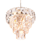 Eichholtz Amazone Small Crystal Chandelier in Nickel Finish with Glass
