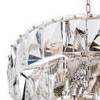 Eichholtz Amazone Small Crystal Chandelier in Nickel Finish with Glass