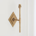 Endon Diamond Tall Wall Light in Antique Brass - Requires Shade