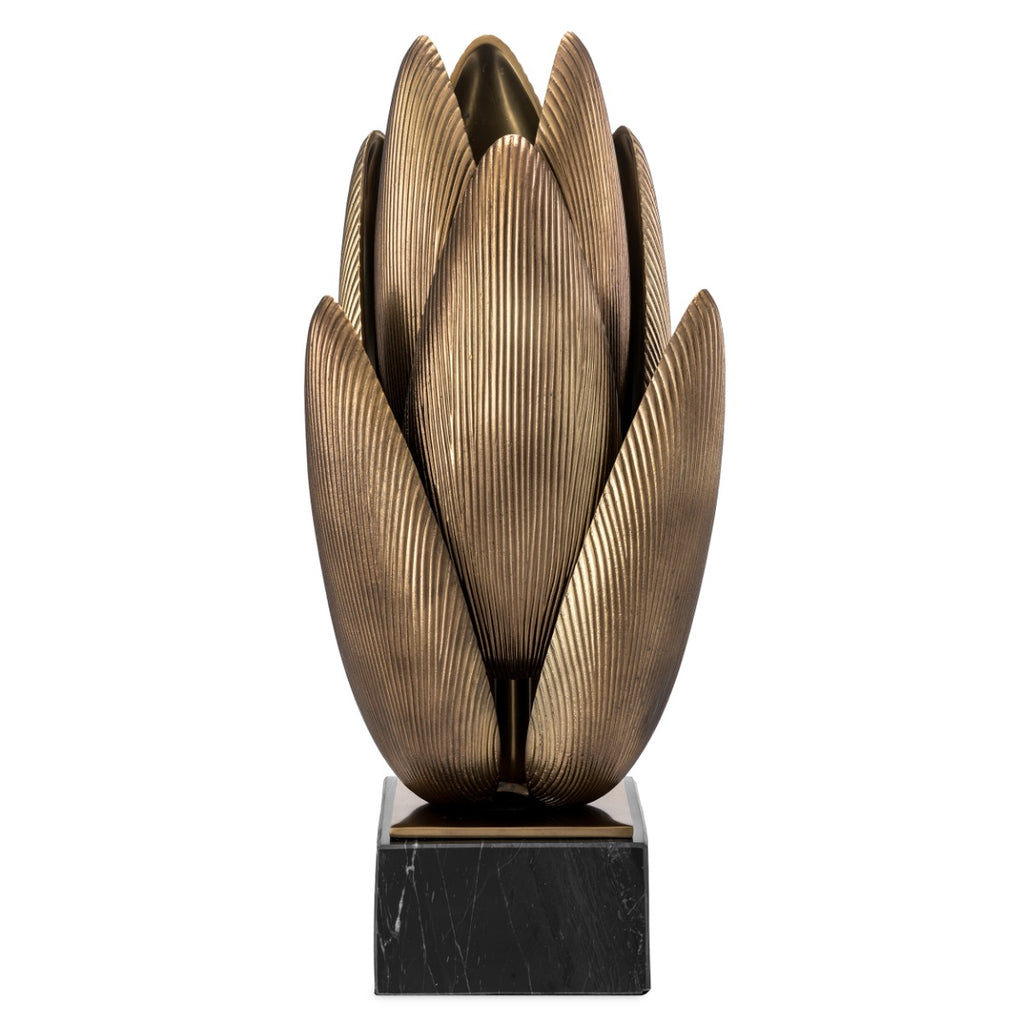 Eichholtz Blossom Table Lamp in Vintage Brass Finish