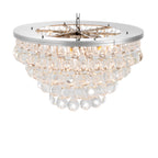 Eichholtz Bolzano 9 Light Pendant Light in Nickel with Clear Glass Droplets