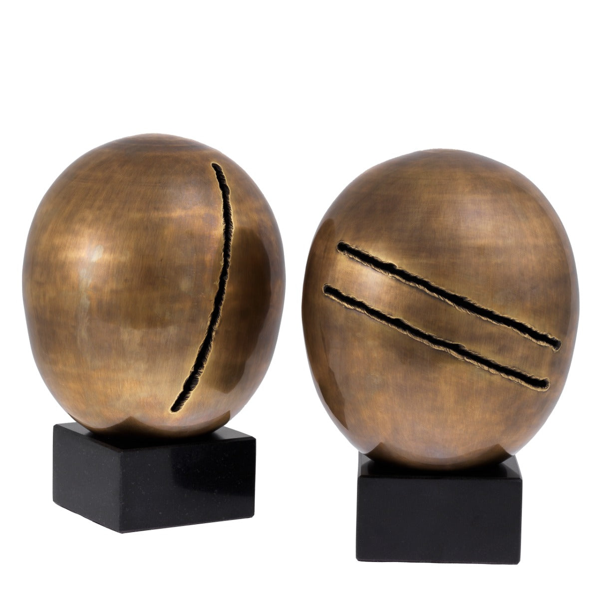 Eichholtz Artistic Object Set of 2 in Vintage Brass Finish