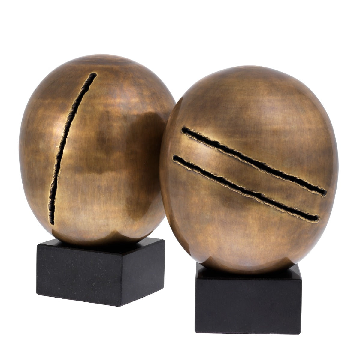 Eichholtz Artistic Object Set of 2 in Vintage Brass Finish