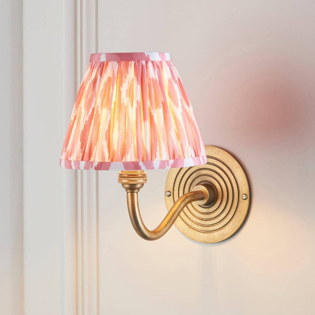 Endon Ripple Curve Wall Light in Antique Brass