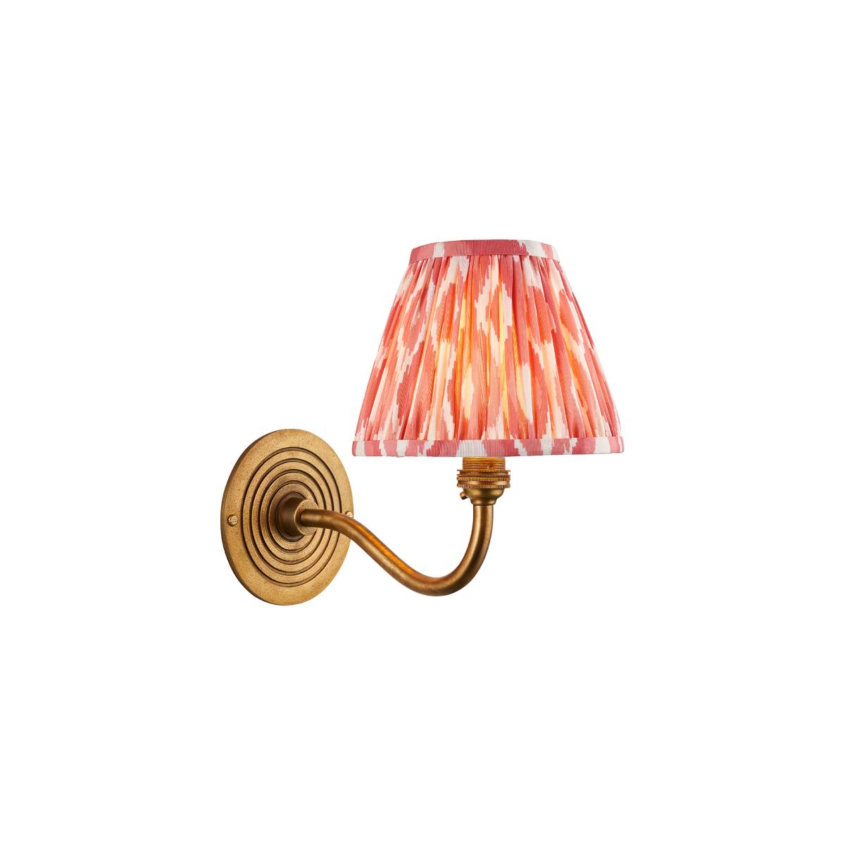 Endon Ripple Curve Wall Light in Antique Brass