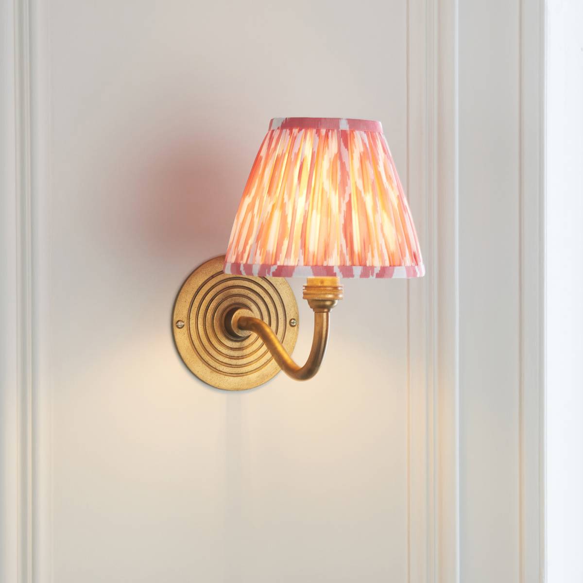 Endon Ripple Curve Wall Light in Antique Brass