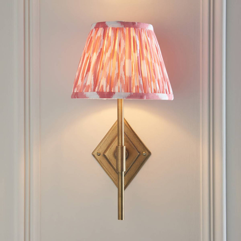 Endon Diamond Tall Wall Light in Antique Brass