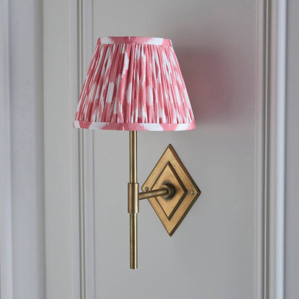 Endon Diamond Tall Wall Light in Antique Brass