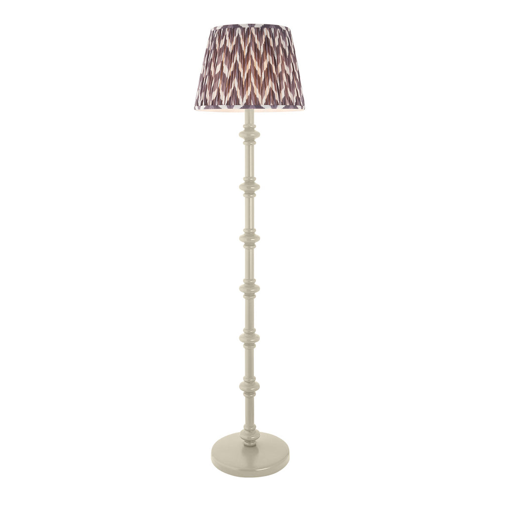 Endon Carnaby & Zigzag 40cm Floor Lamp Satin Almond White Paint