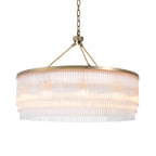 Eichholtz Hector Large 10 Light Pendant Light in Brushed Brass with Glass Rods