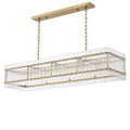 Eichholtz Ruby 10 Light Rectangular Bar Pendant Light in Antique Brass Finish