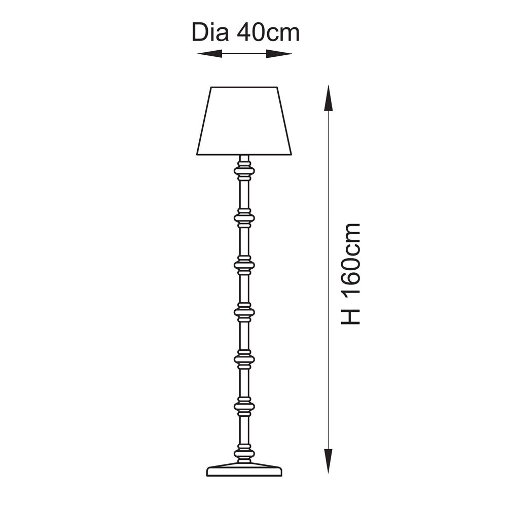 Endon Carnaby & Zigzag 40cm Floor Lamp Satin Pink Clay Paint