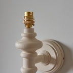 Endon Carnaby & Zigzag 20cm Wall Light Satin Almond White Paint