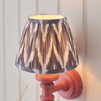 Endon Carnaby & Zigzag 20cm Wall Light Satin Pink Clay Paint