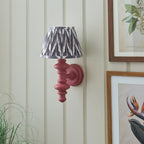 Endon Carnaby & Zigzag 20cm Wall Light Satin Pink Clay Paint