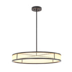 Eichholtz Thibaud Large LED Pendant Light in Bronze with Frosted Glass