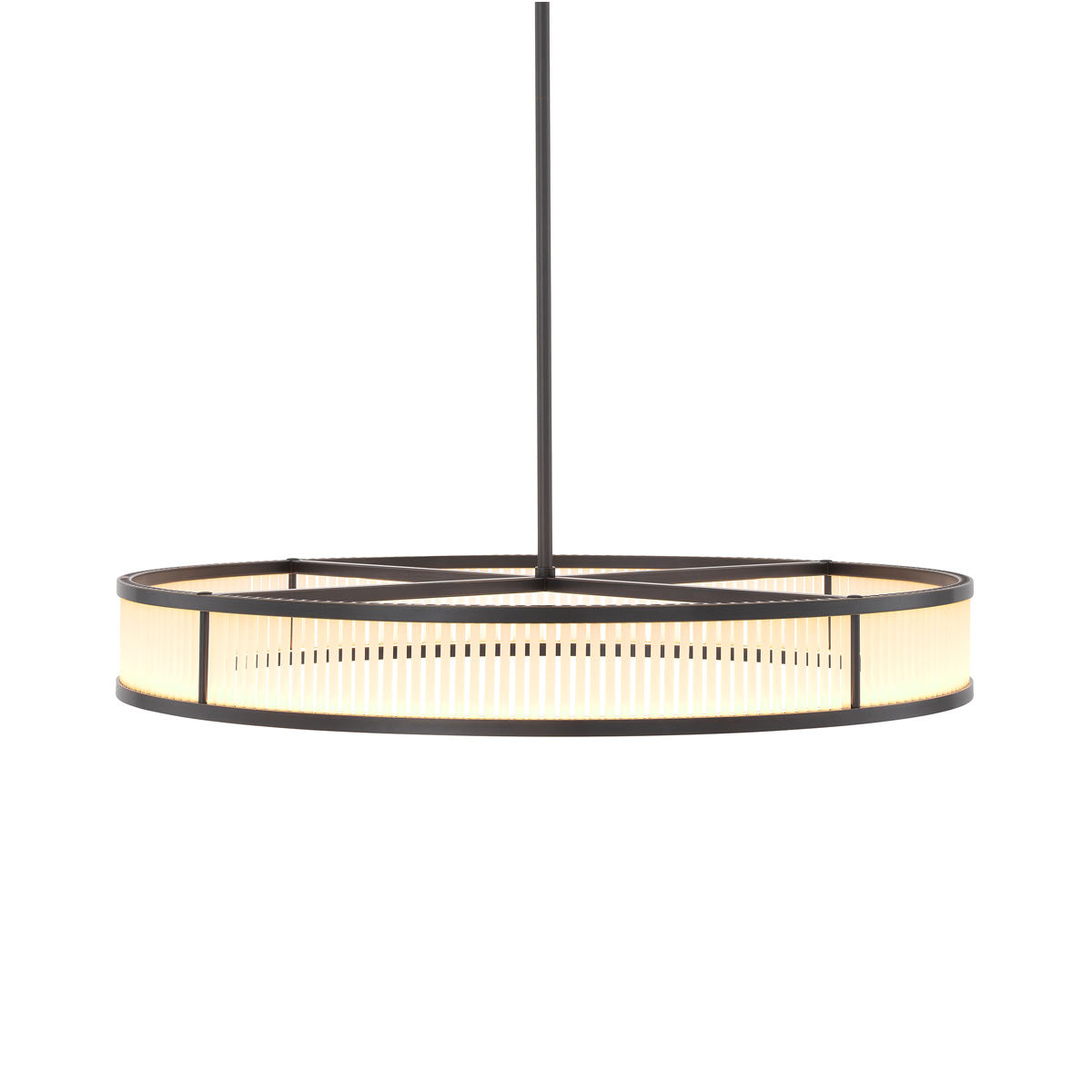 Eichholtz Thibaud Large LED Pendant Light in Bronze with Frosted Glass